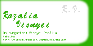 rozalia visnyei business card